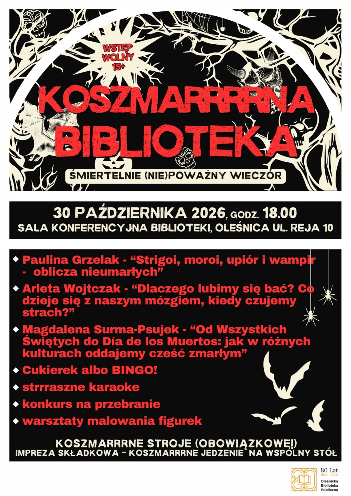 Koszmarrrna Biblioteka - śmiertelnie (nie)poważny wieczór Koszmarrrna Biblioteka - śmiertelnie (nie)poważny wieczór