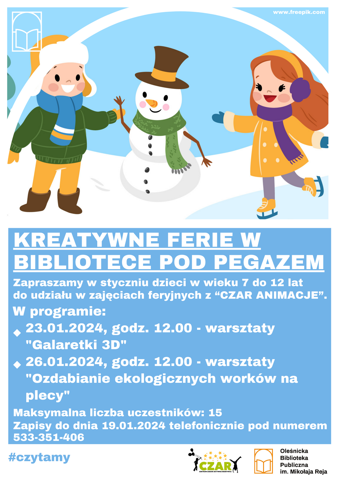 Kreatywne ferie z Biblioteką Pod Pegazem