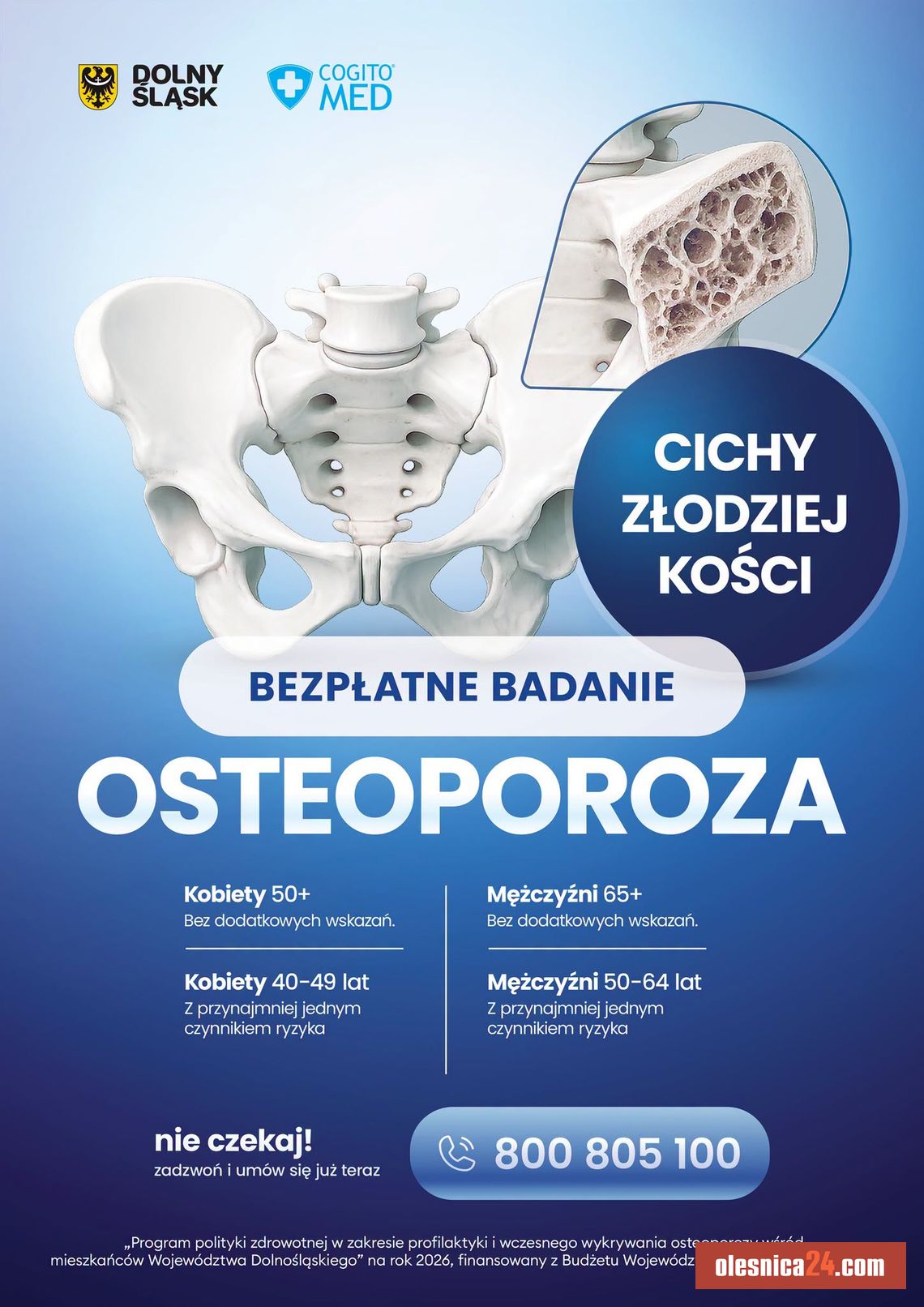 „Kruche kości bez objawów”. Darmowe badania na osteoporozę w Oleśnicy – mogą uratować Ci zdrowie „Kruche kości bez objawów”. Darmowe badania na osteoporozę w Oleśnicy – mogą uratować Ci zdrowie