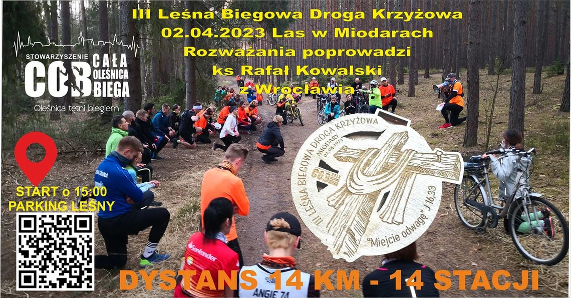 Leśna Biegowa Droga Krzyżowa w Niedzielę Palmową