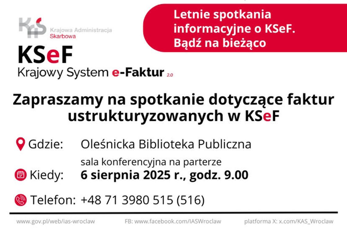 Letnie spotkania informacyjne o KSeF