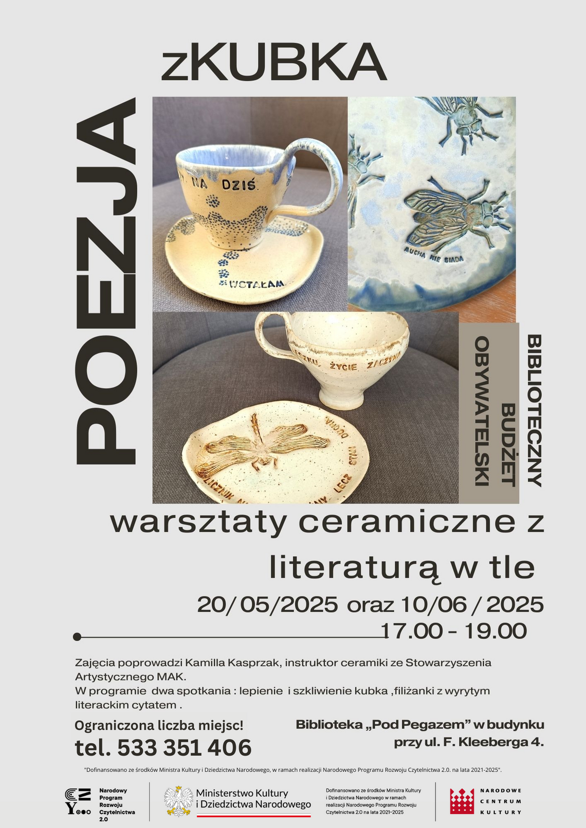 Literackie warsztaty ceramiczne w Bibliotece Pod Pegazem