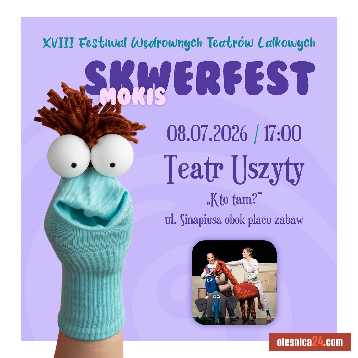 Magia teatru zawita do Oleśnicy. Rusza XVIII Festiwal Wędrownych Teatrów Lalkowych SkwerFest