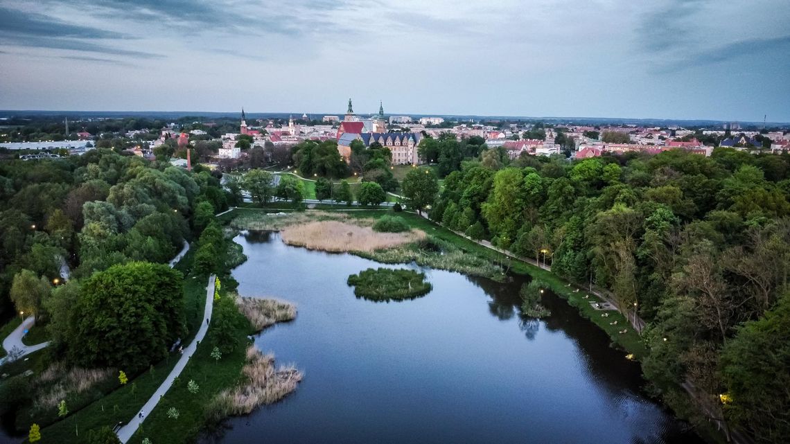 Malownicza Oleśnica z lotu ptaka