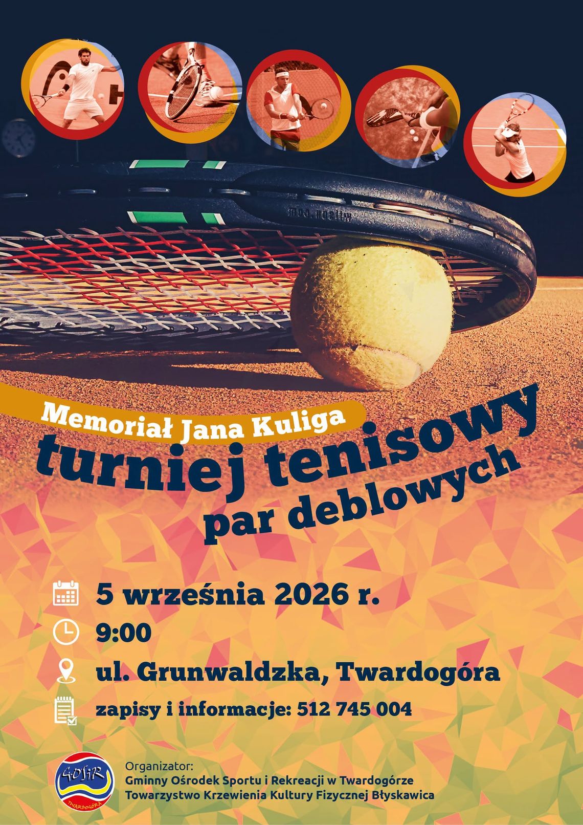 Memoriał Jana Kuliga w Twardogórze. Zagrają w turnieju deblowym Memoriał Jana Kuliga w Twardogórze. Zagrają w turnieju deblowym