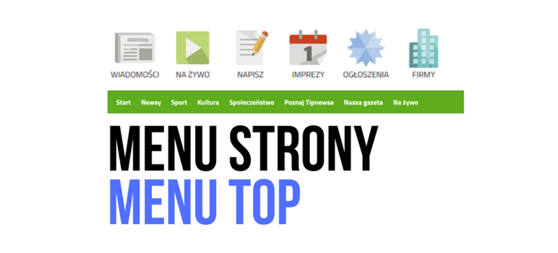 Menu strony i menu top Menu strony i menu top
