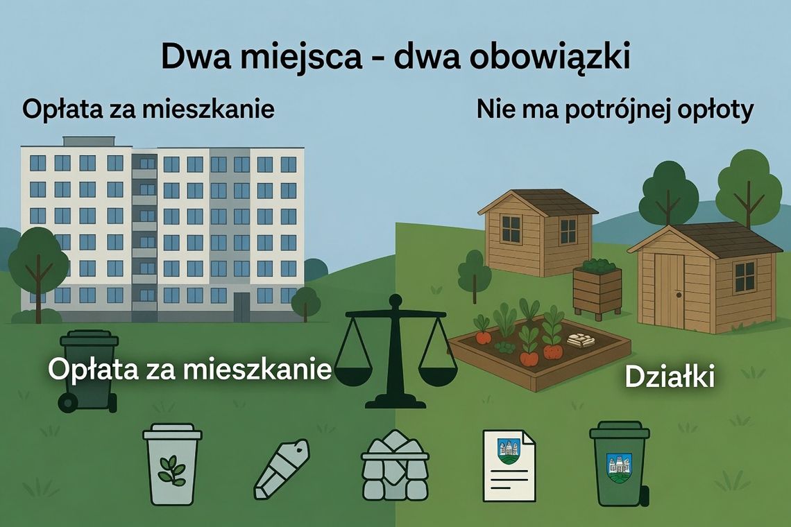Miasto Oleśnica odpowiada działkowcom. „Nie ma podwójnej opłaty za śmieci, są dwa różne miejsca powstawania odpadów”