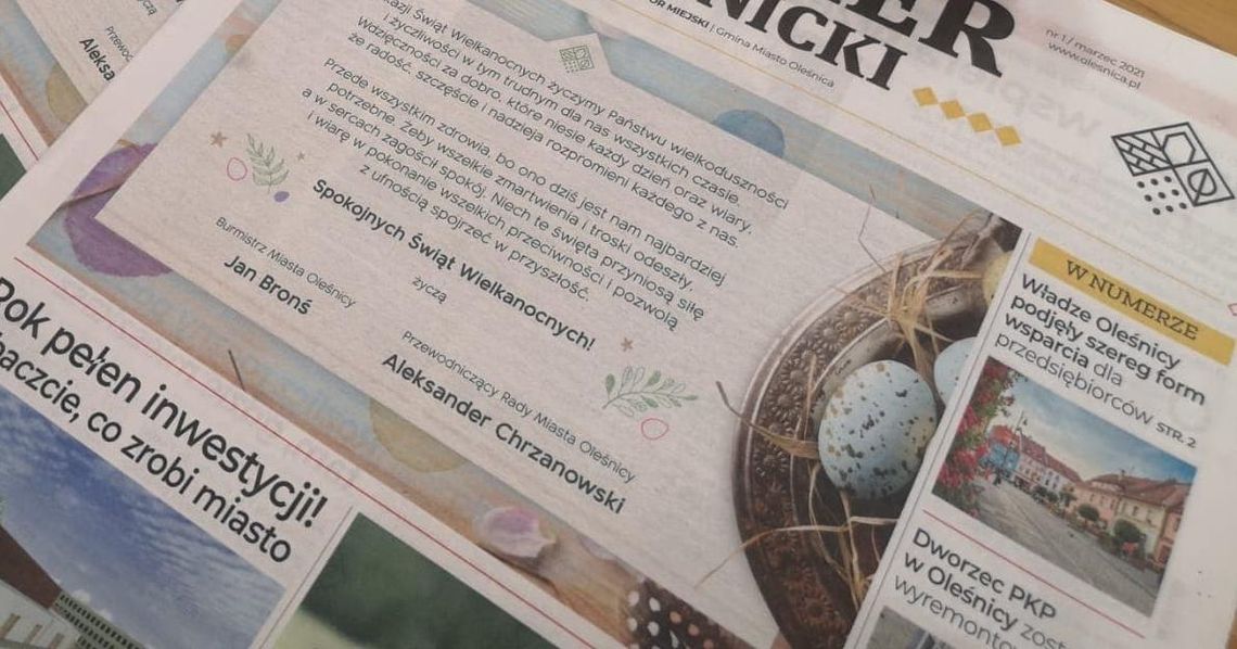 Miasto Oleśnica wraca do wydawania gazety