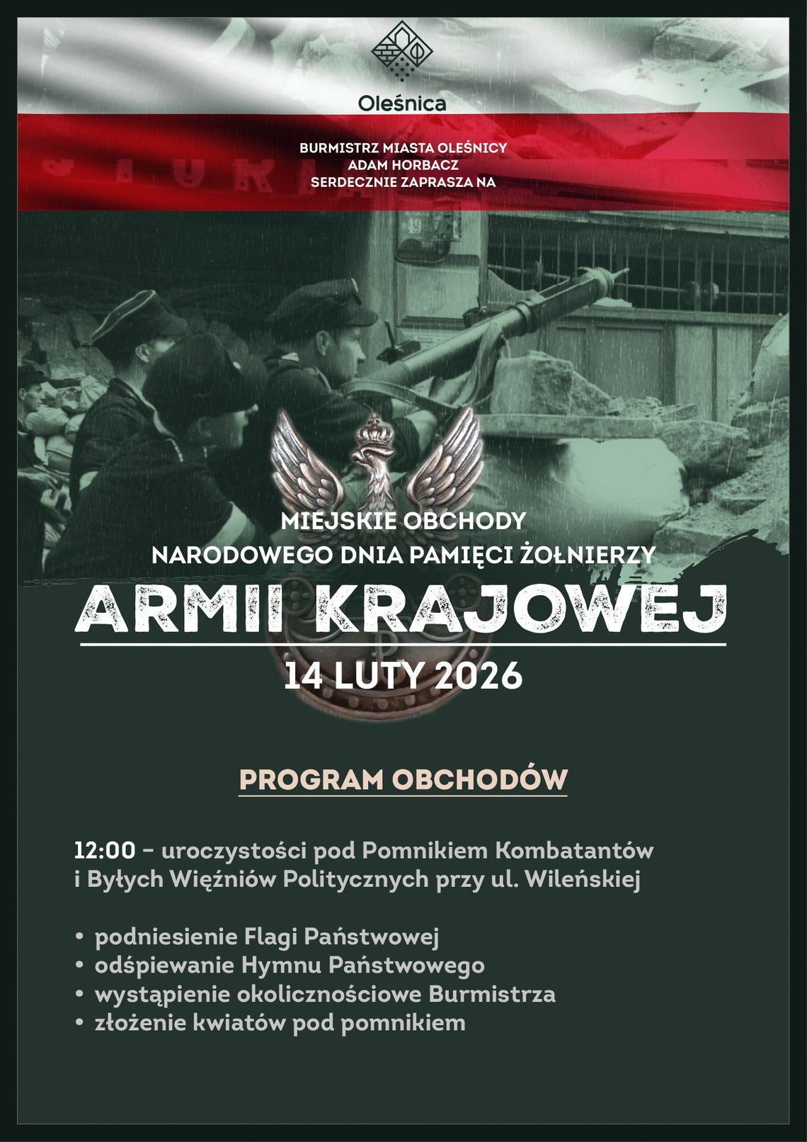 Miejskie Obchody Narodowego Dnia Pamięci Żołnierzy Armii Krajowej w Oleśnicy