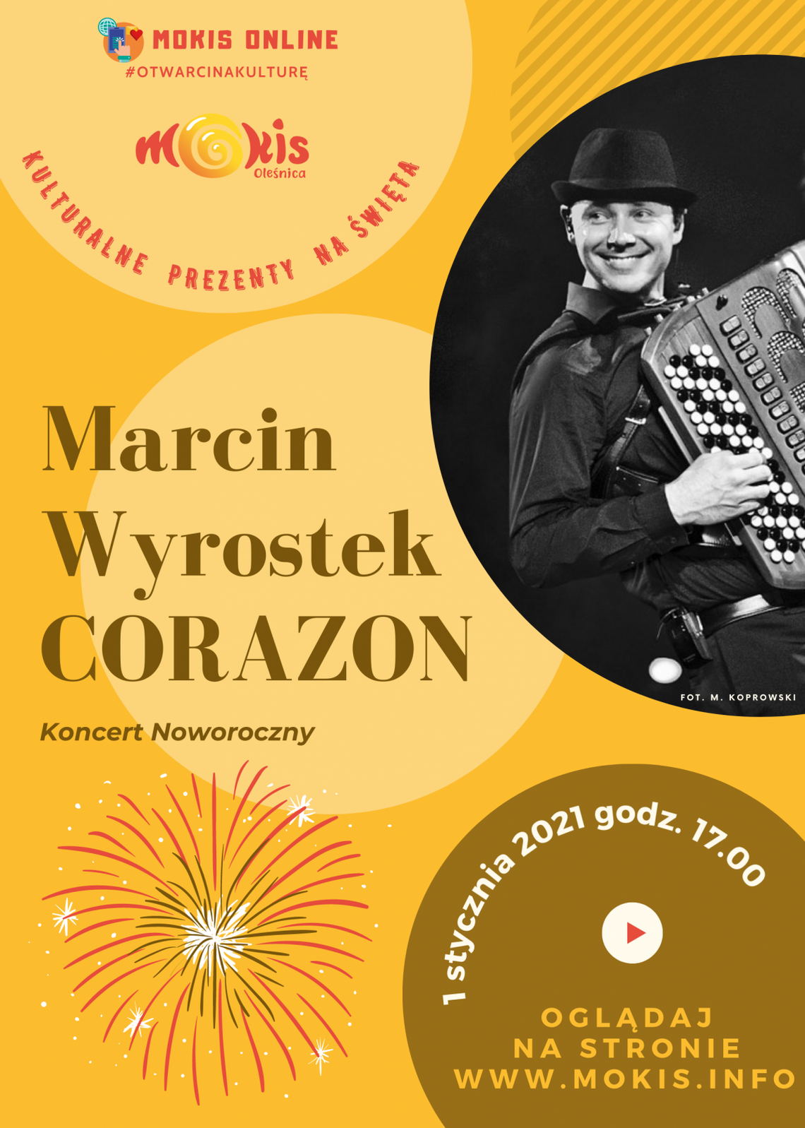 MOKiS zaprasza na koncert Marcina Wyrostka