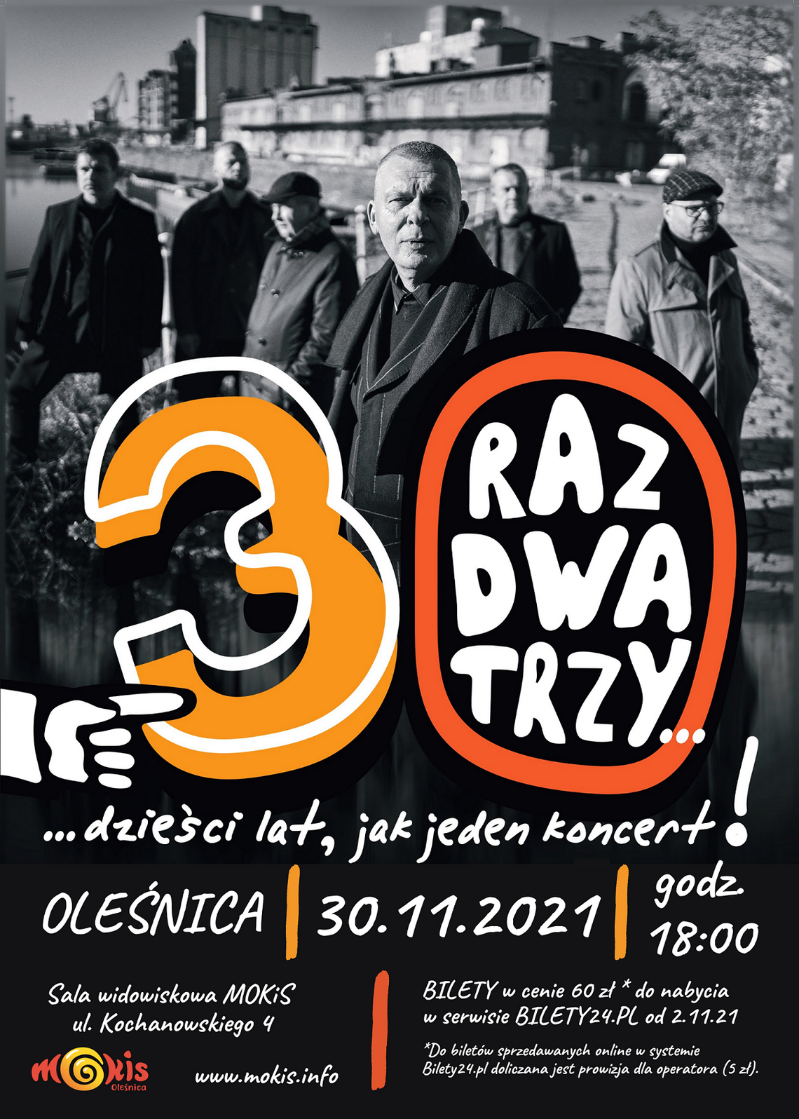 MOKiS zaprasza na koncert zespołu Raz Dwa Trzy w Oleśnicy