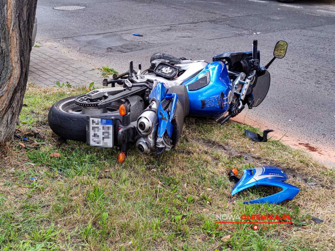 Motocyklista zderzył się z toyotą