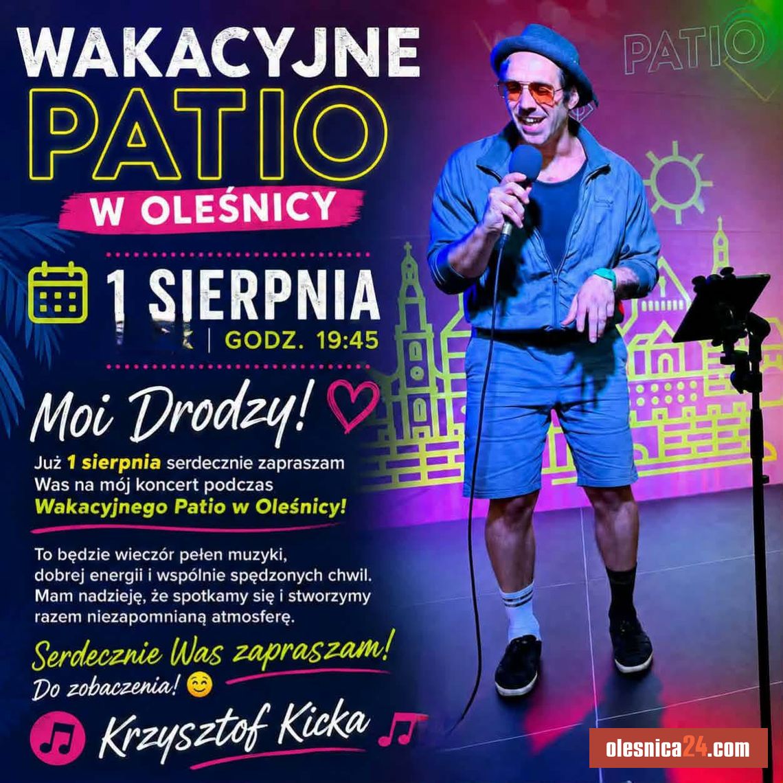 Muzyczny weekend w Oleśnicy. Darmowe koncerty na Wakacyjnym Patio już w ten weekend