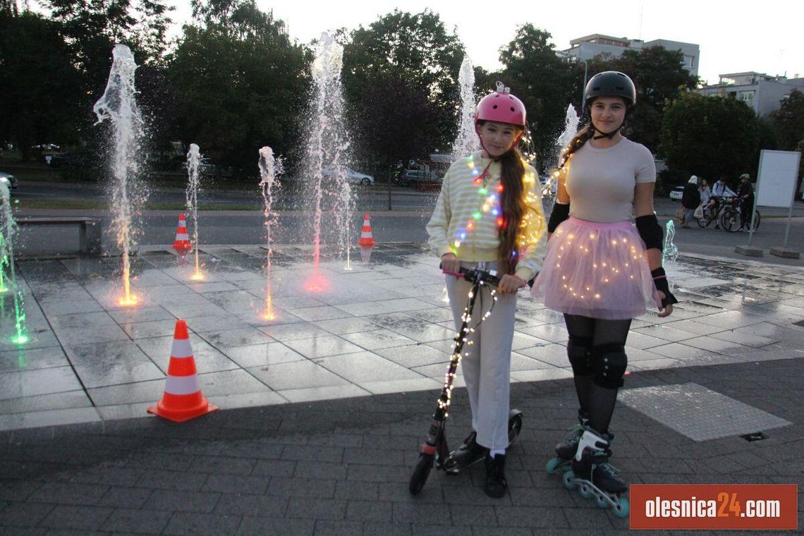 Na rolkach nocą przez Oleśnicę