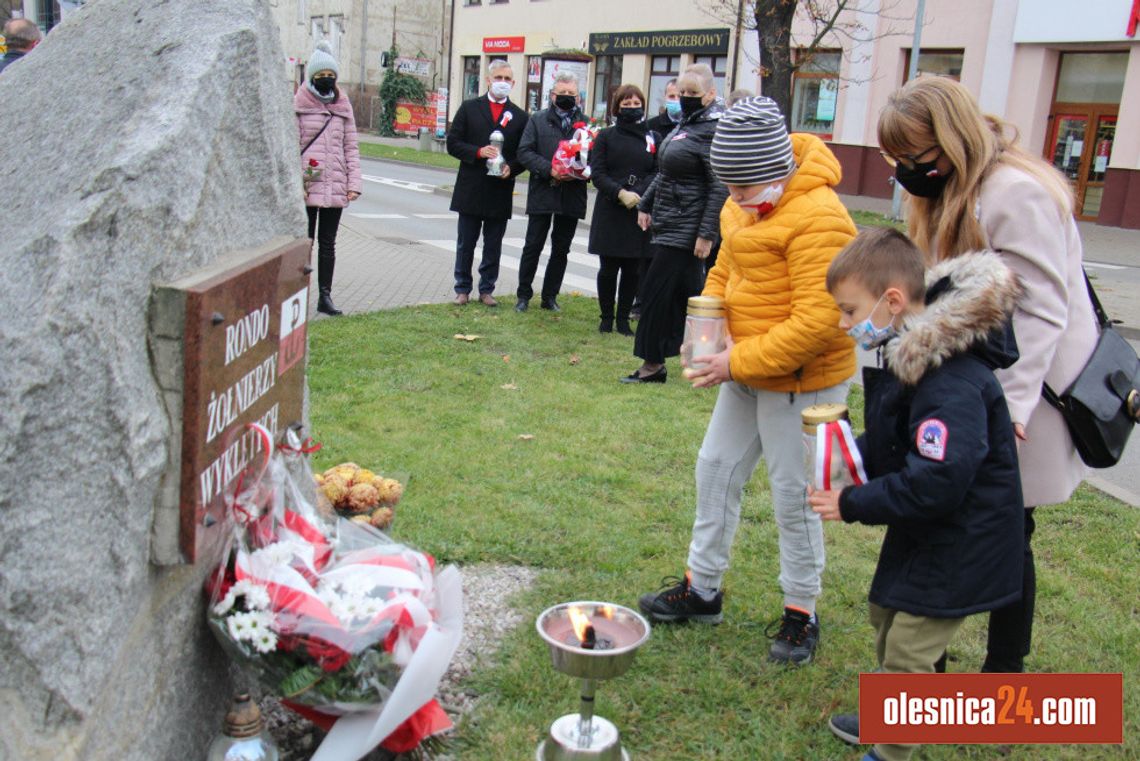 Narodowe Święto Niepodległości pod Pomnikiem Żołnierzy Wyklętych w Oleśnicy