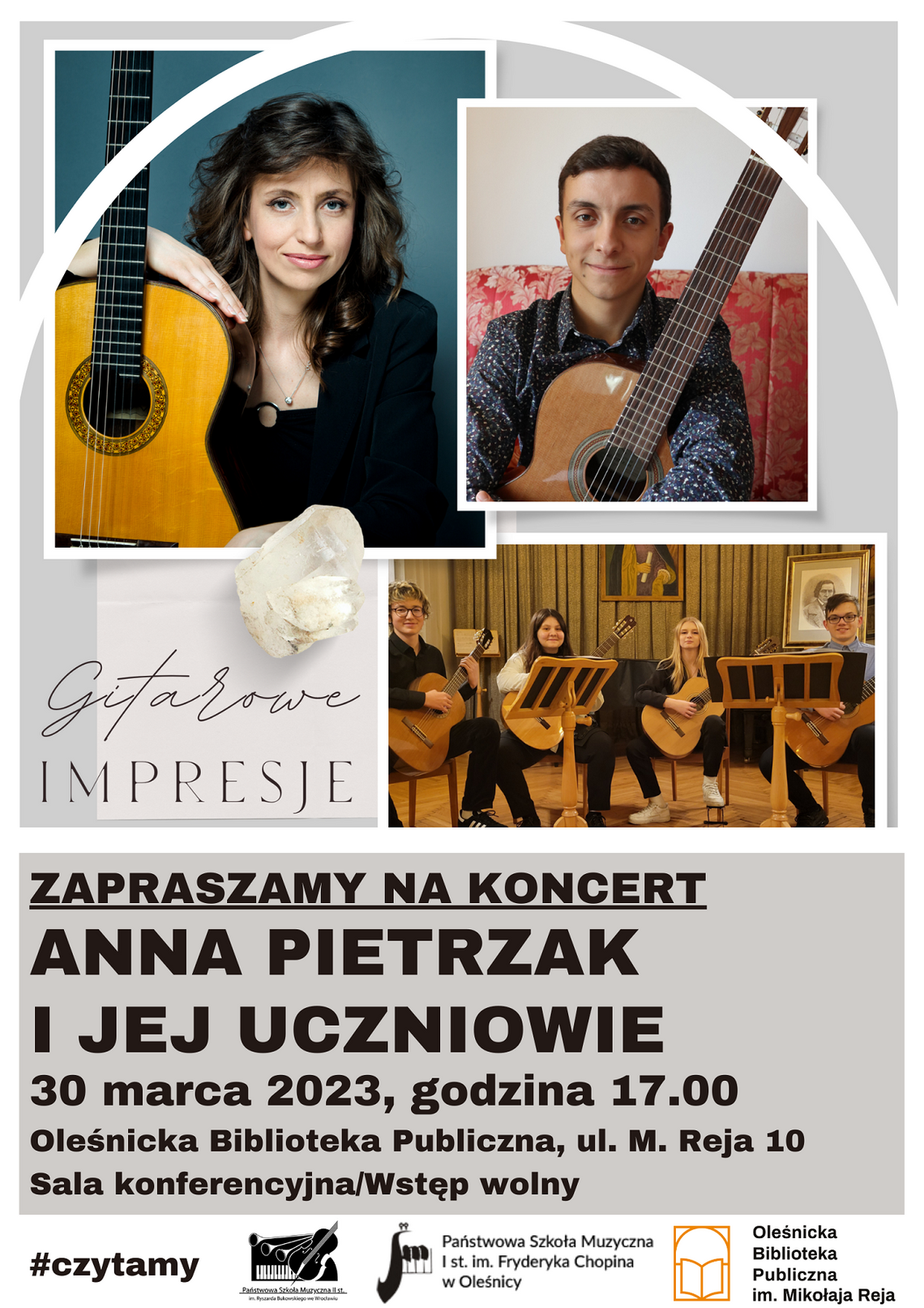 Nastrojowe popołudnie w Bibliotece z Anną Pietrzak i jej uczniami