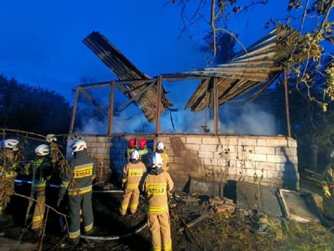 Nocny pożar w Goszczu