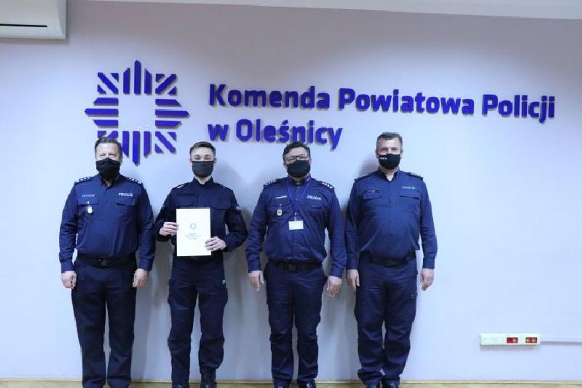 Nowy policjant w KPP Oleśnica