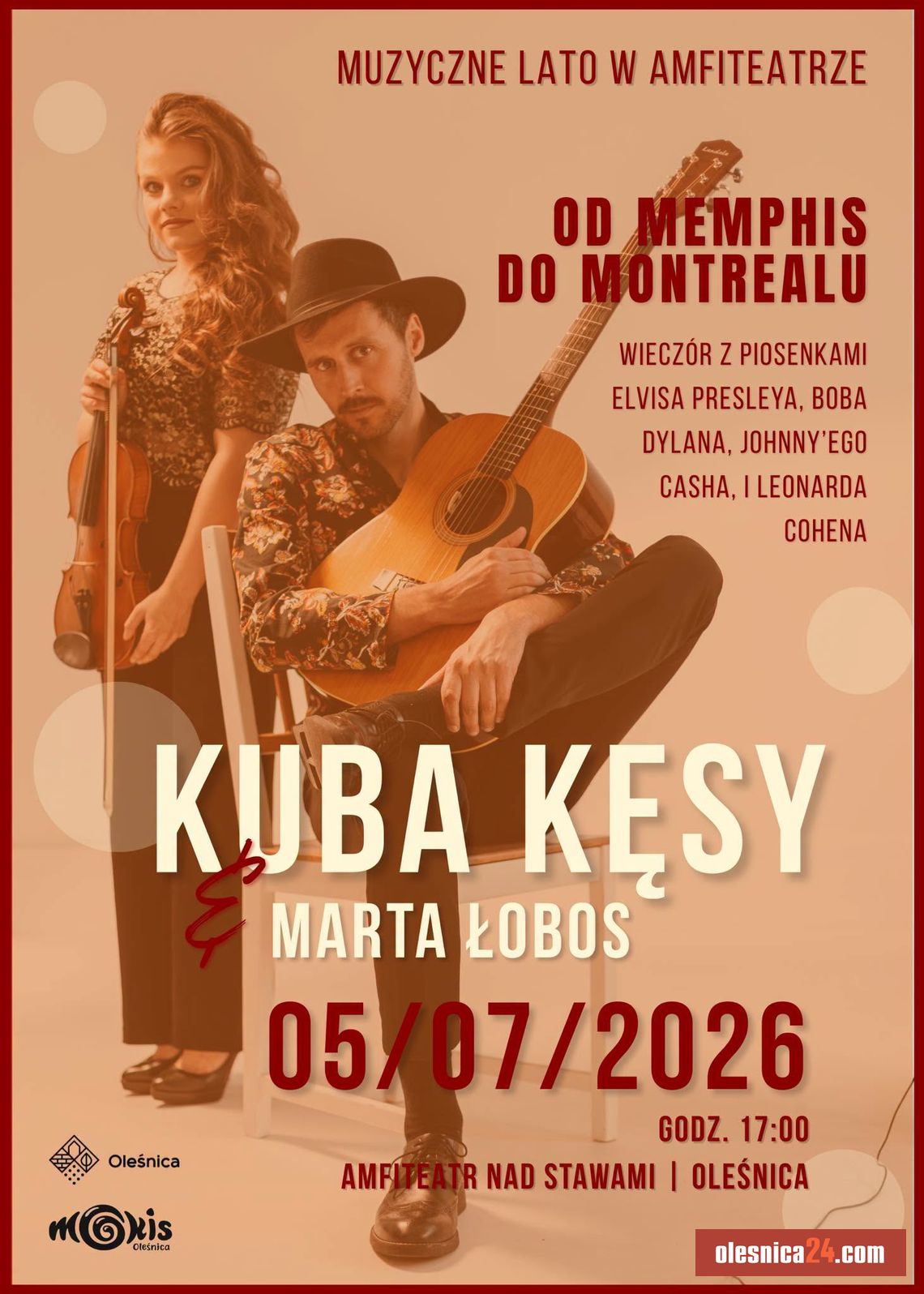 „Od Memphis do Montrealu” otworzy muzyczne lato w Oleśnicy. Wstęp wolny na koncert pod gołym niebem