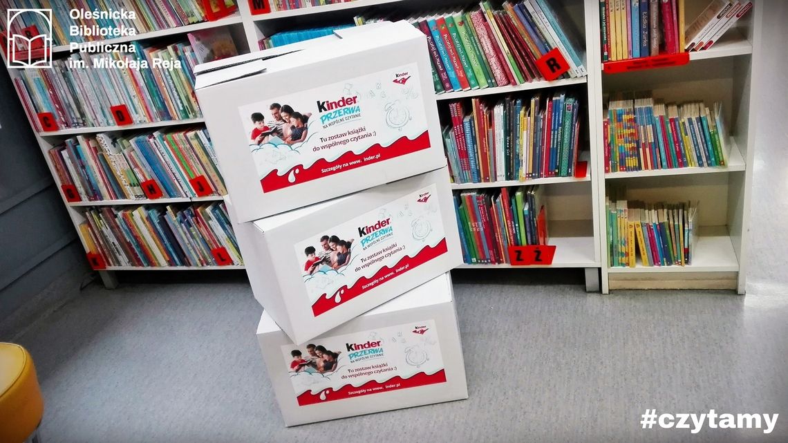Oleśnicka Biblioteka Publiczna im. Mikołaja Reja dołączyła do nowej akcji Kinder i wydawnictwa Znak