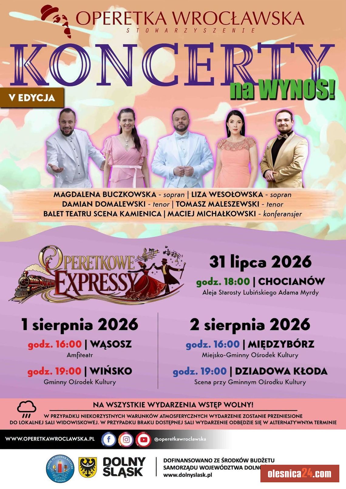 Operetkowe emocje w Międzyborzu! „Koncerty na WYNOS!” wracają – V edycja już 2 sierpnia