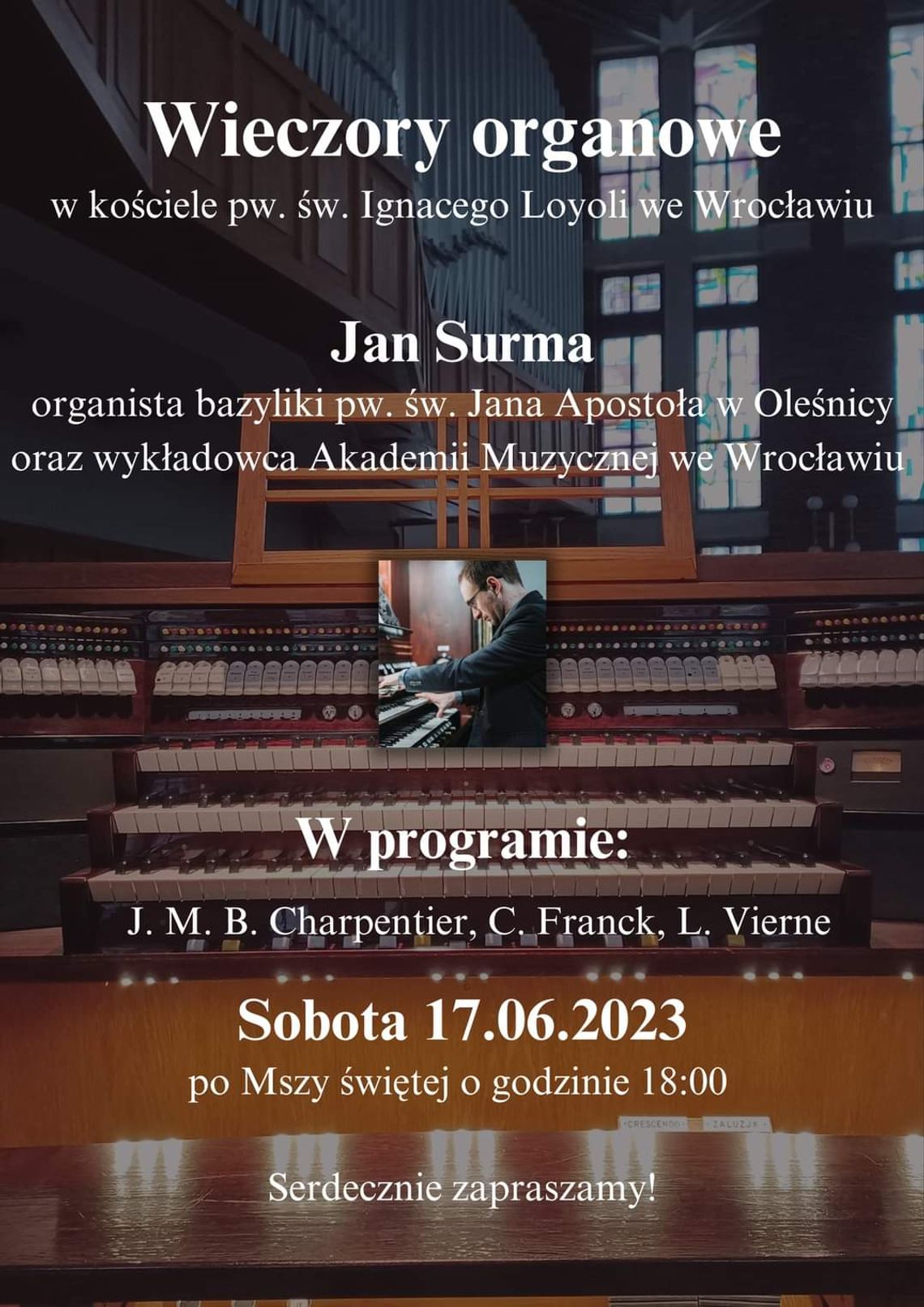 Organista z Oleśnicy zagra we Wrocławiu
