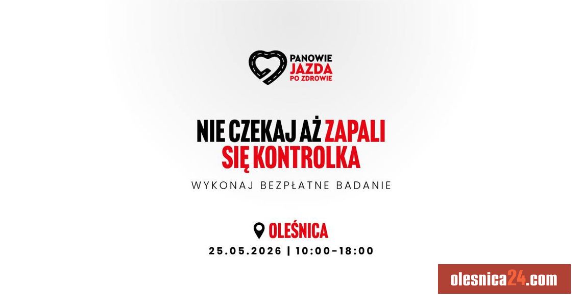 "Panowie! Jazda po zdrowie” w Oleśnicy. Darmowe badania już 25 maja na Placu Zwycięstwa
