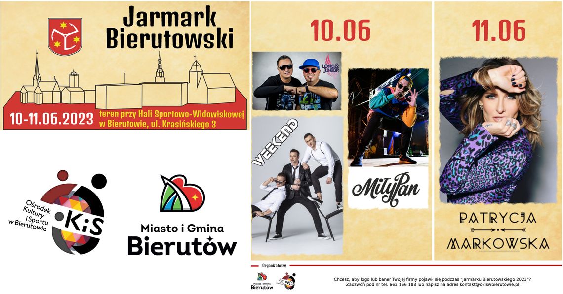 Patrycja Markowska, Weekend, Long&Junior i Miły Pan na Jarmarku Bierutowskim