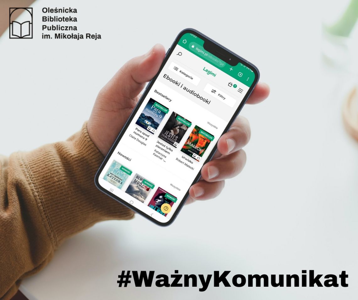 Pilny komunikat dla Czytelników korzystających z platformy Legimi 