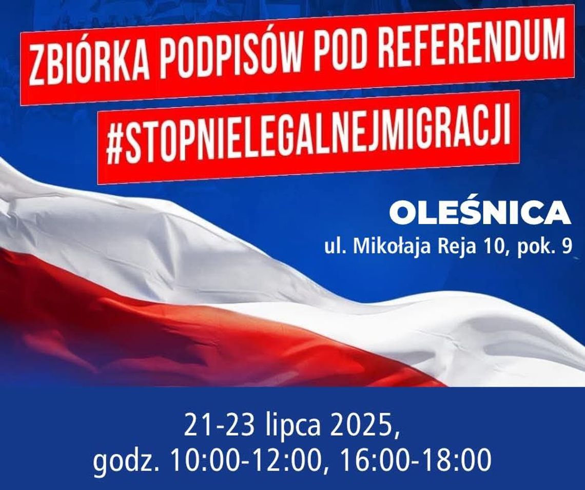PiS w Oleśnicy zbiera podpisy pod referendum