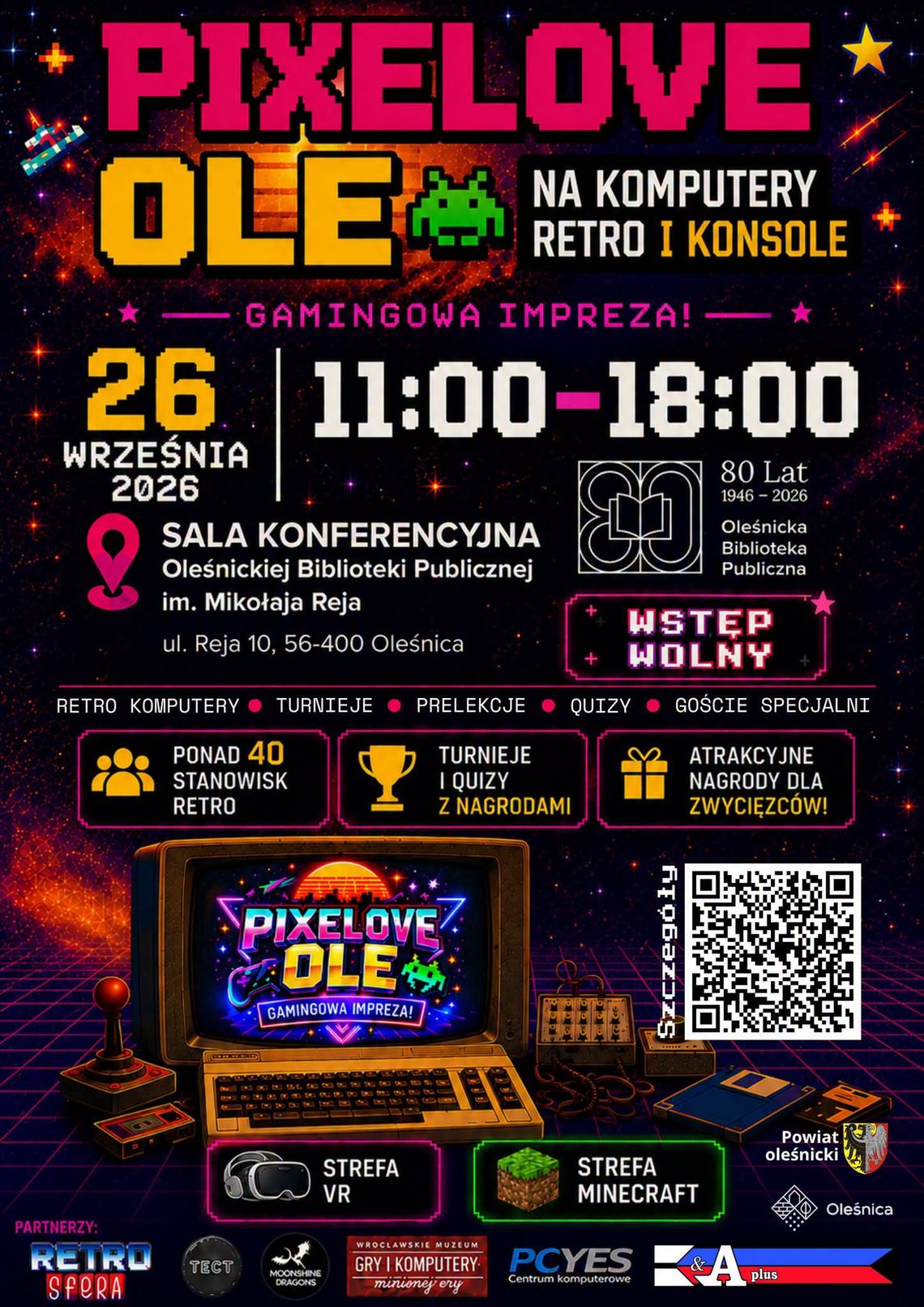 Pixelove Ole wraca do Oleśnicy: 40 stanowisk retro, turnieje i legendy polskiej sceny komputerowej