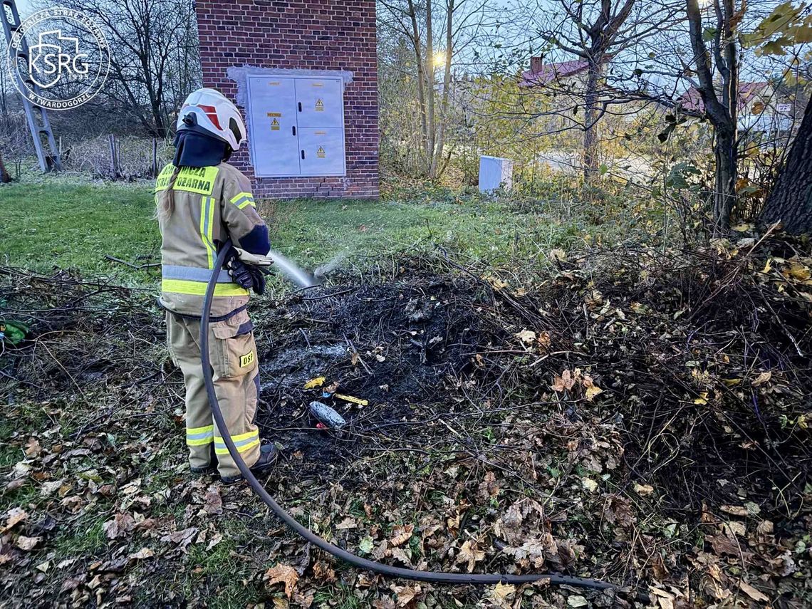 Pojechali gasić pożar liści Pojechali gasić pożar liści
