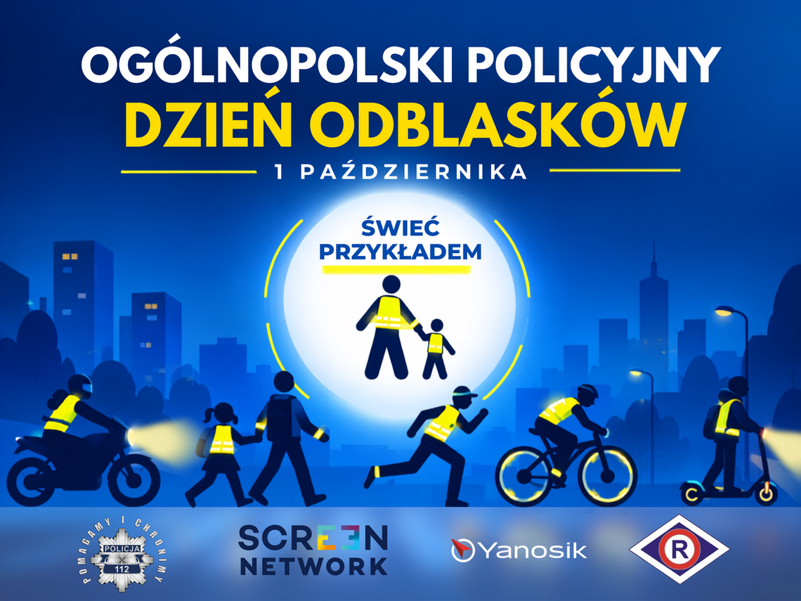Policja rozpoczyna akcję „Świeć przykładem – Noś odblaski”. Chodzi o bezpieczeństwo na drodze