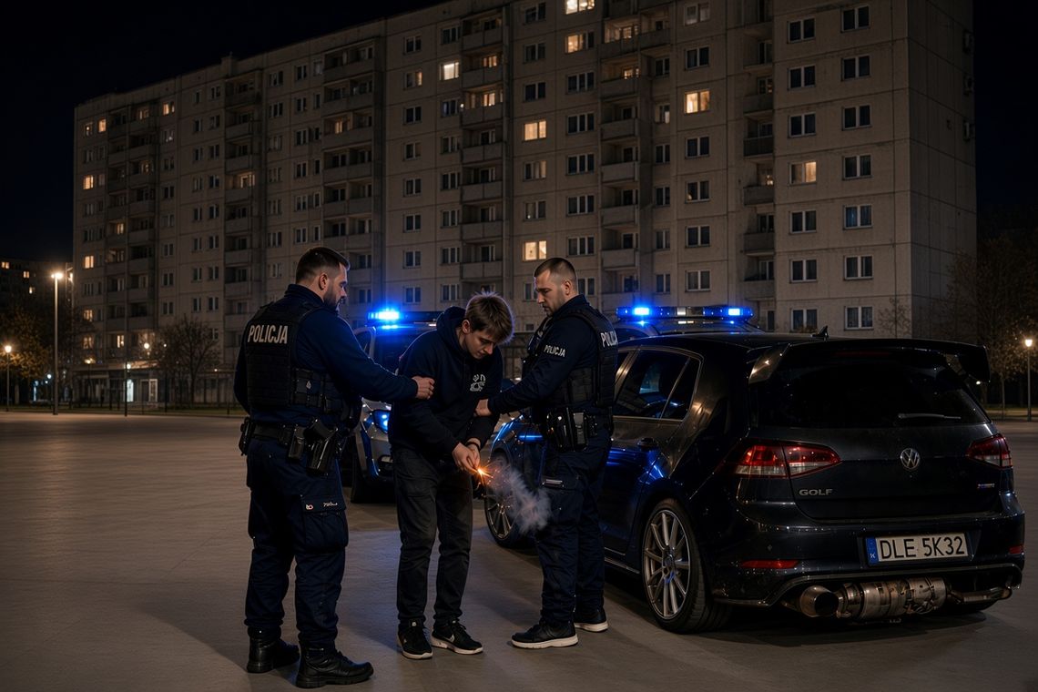 Policja zareagowała! Radny chwali interwencję przeciwko chuliganom z petardami i ryczącymi autami Policja zareagowała! Radny chwali interwencję przeciwko chuliganom z petardami i ryczącymi autami