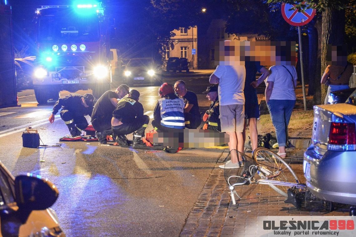 Poważny wypadek z udziałem rowerzystki w Oleśnicy