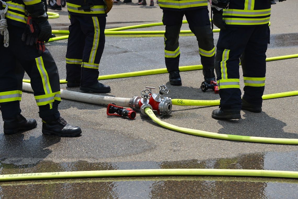 Pożar mieszkania w Bierutowie