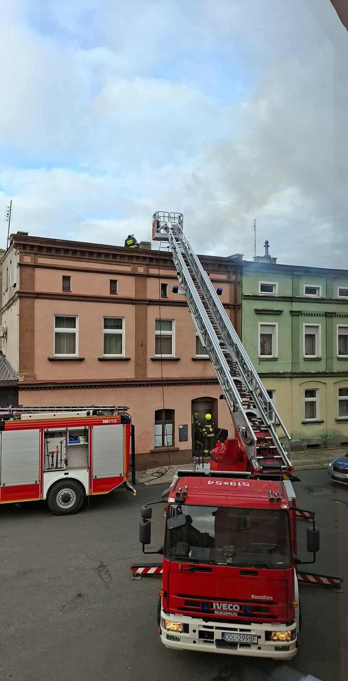 Pożar sadzy w kominie budynku wielorodzinnego