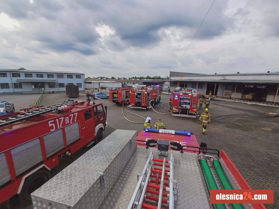 Pożar zakładu produkcyjnego. Alarm o świcie!