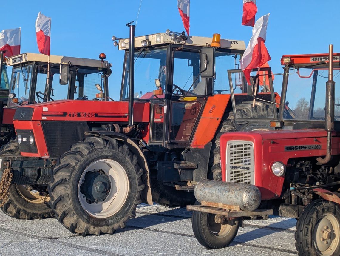 Protest rolników w Oleśnicy: Na zbiórce około 30 ciągników – mniej niż poprzednio