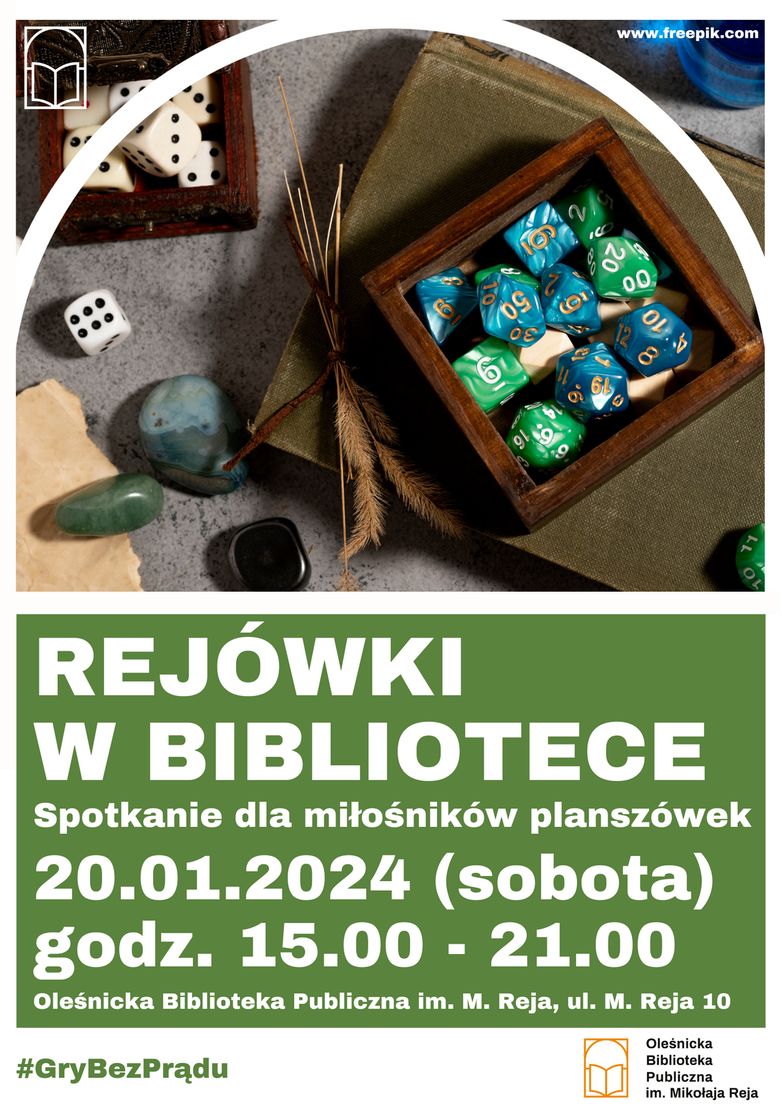 "Rejówki w bibliotece", czyli kolejne spotkanie dla miłośników planszówek