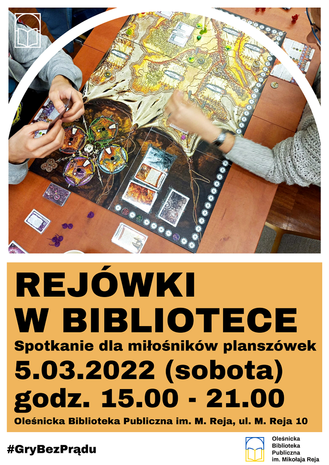 "Rejówki w bibliotece" - zapraszamy 5 marca