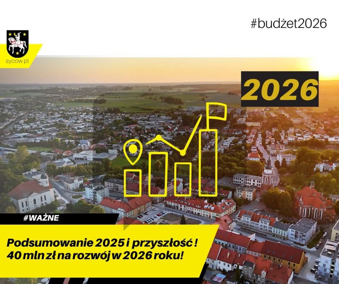 Rekordowy budżet Gminy Syców na 2026 rok: 145 mln zł na wydatki, w tym 40 mln zł na inwestycje