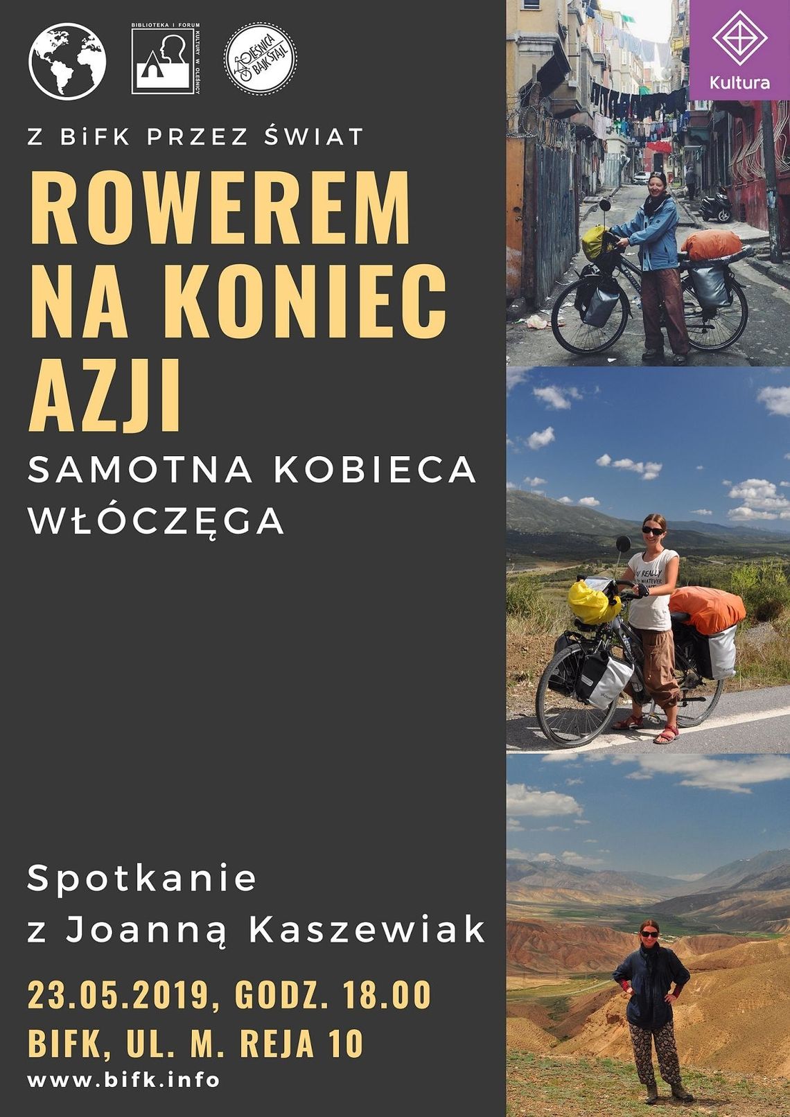Rowerem przez świat – spotkanie z Joanną Kaszewiak