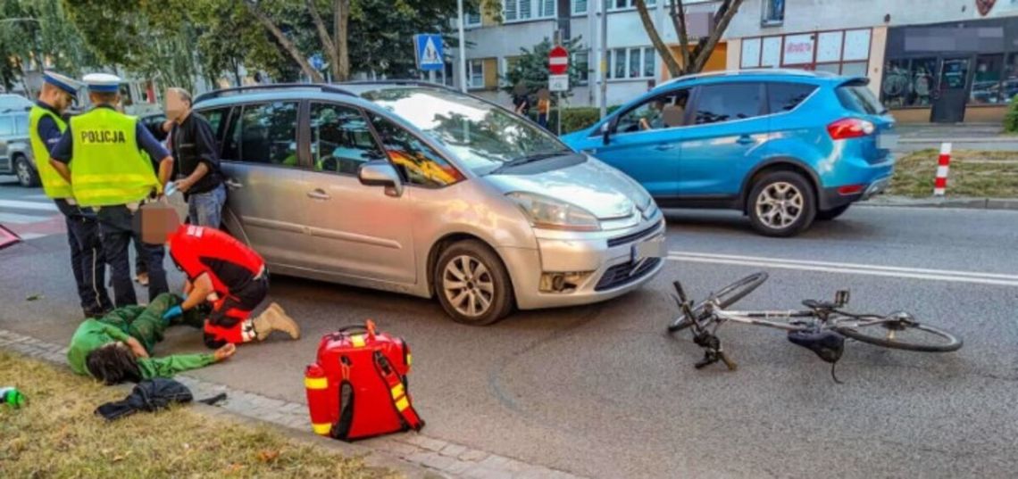 Rowerzysta zderzył się citroenem