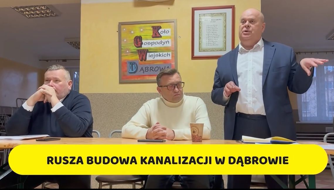 Rusza budowa kanalizacji w Dąbrowie (WIDEO)