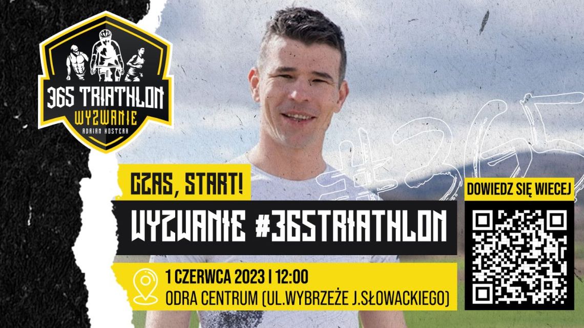 Rusza Wyzwanie 365 Triathlon. Adrian Kostera w Stradomi Wierzchniej w drodze po rekord