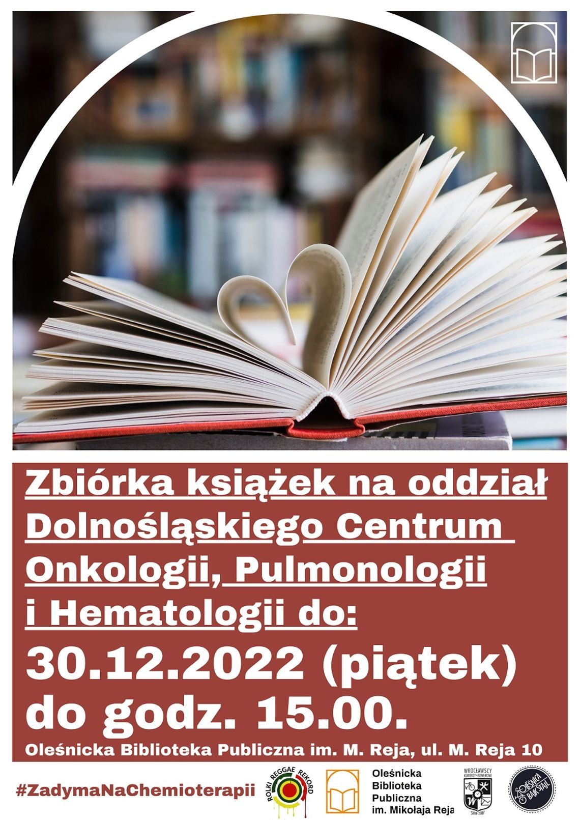 Rusza zbiórka książek w ramach akcji #ZadymaNaChemioterapii