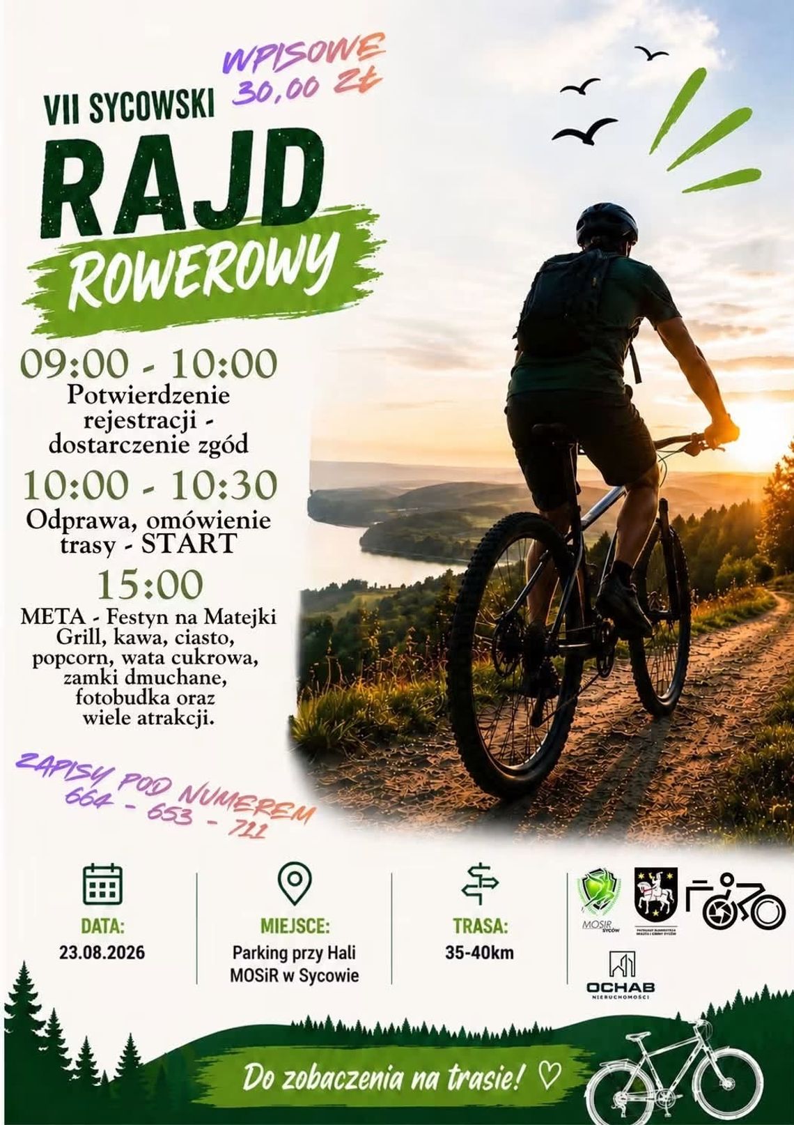 Ruszają zapisy! VII Sycowski Rajd Rowerowy – 35-40 km, festyn i masa atrakcji za 30 zł Ruszają zapisy! VII Sycowski Rajd Rowerowy – 35-40 km, festyn i masa atrakcji za 30 zł