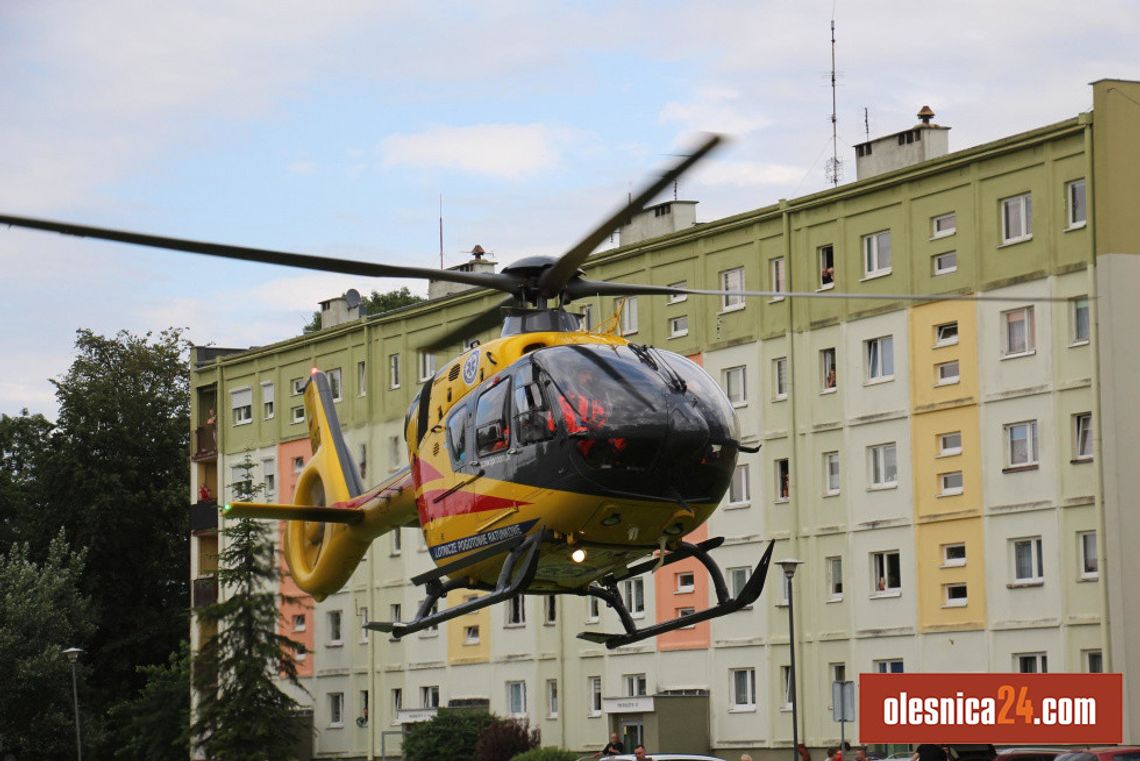 Śmigłowiec LPR wylądował na Podchorążych w Oleśnicy [aktualizacja]