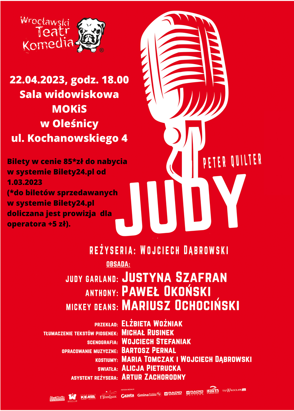 Spektakl ,,Judy" Wrocławskiego Teatru Komedia w Oleśnicy